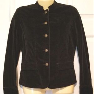 LIZ CLAIBORNE Small Black Corduroy Blazer